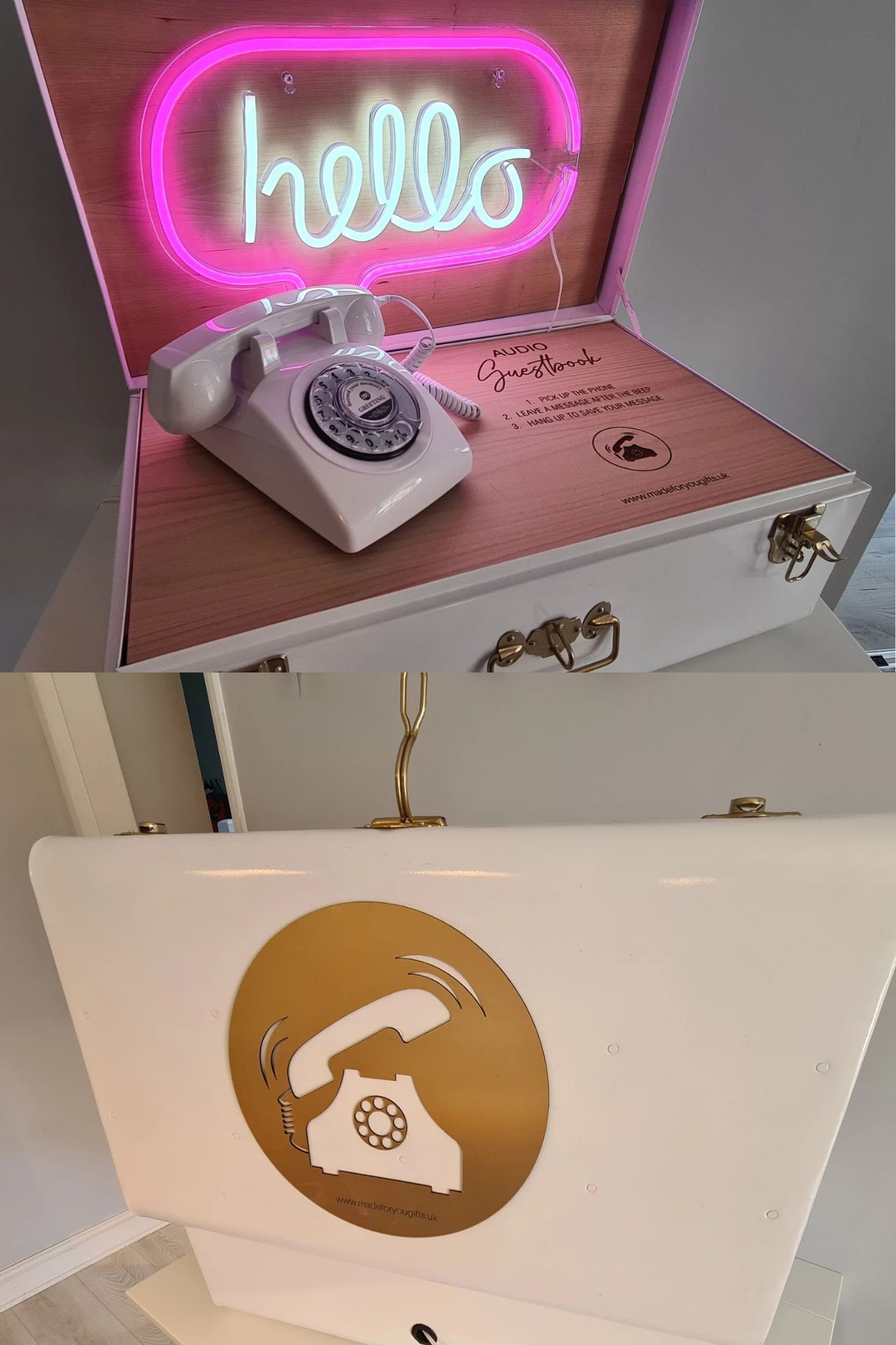 Audio Guestbook set up at a corporate venue